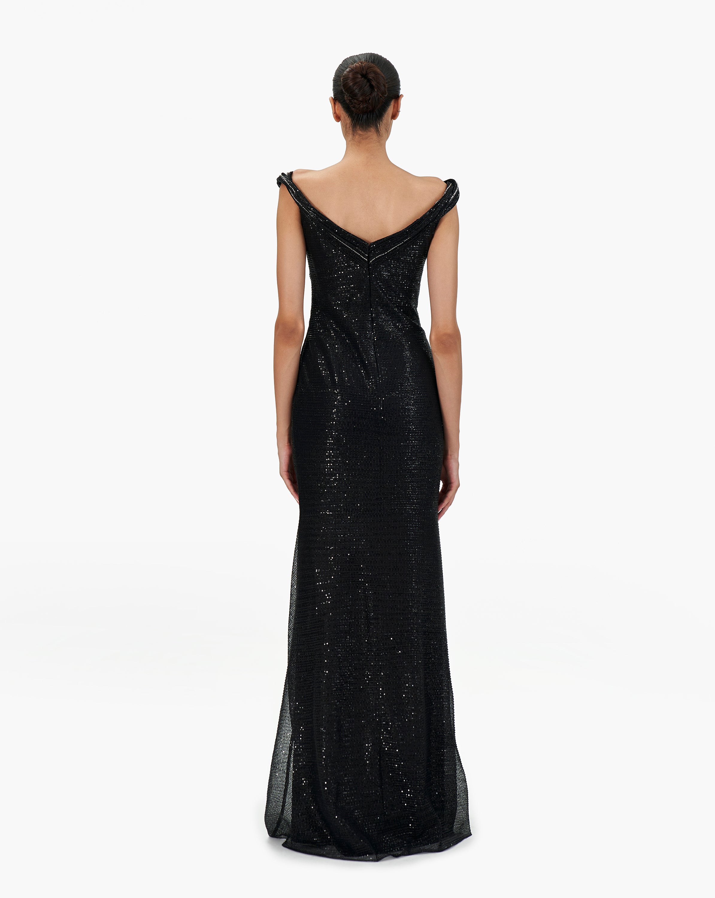 Daisy Shimmer Gown by Needle & Thread | Black prom dress, Black prom, Prom  dresses